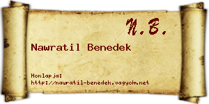 Nawratil Benedek névjegykártya